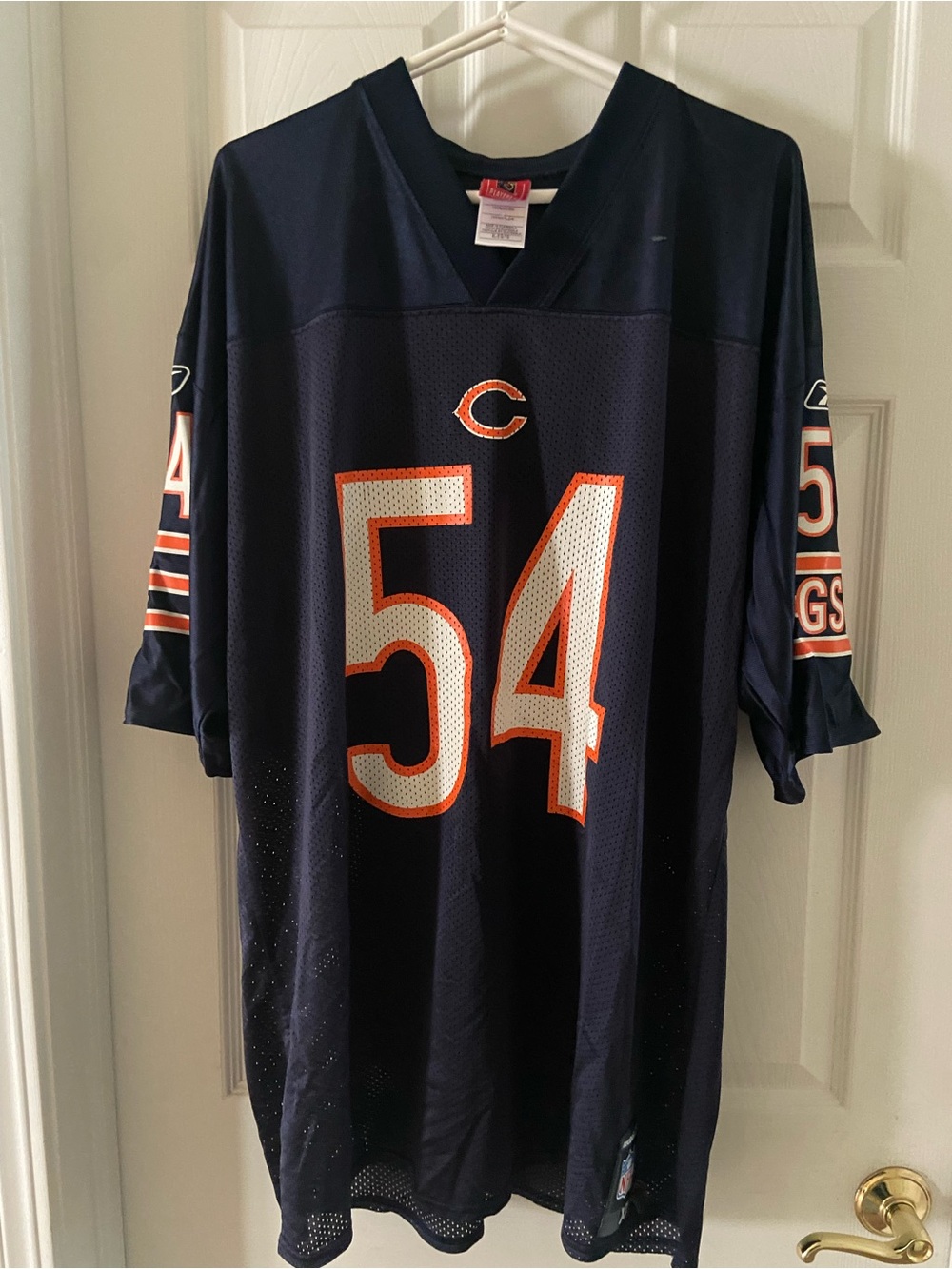 Chicago Bears Reebok Players Brian Urlacher Navy #54 Football Jersey - Men's XL